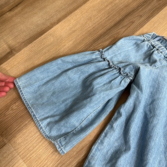 Madewell Denim Azalea Off-the-Shoulder Top Chambray G5802 Flawed Size Small - Picture 5 of 9